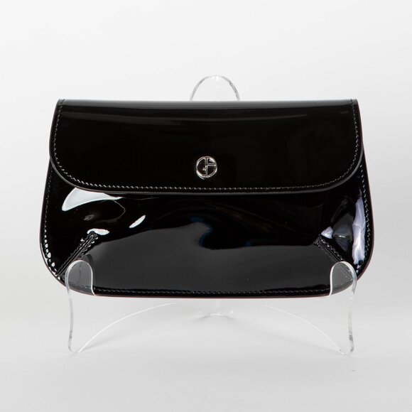 GIORGIO ARMANI - LIQUID PATENT LEATHER MINI LA PRIMA BAG - Picture 1 of 2